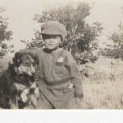 Unknown Boy with Dog