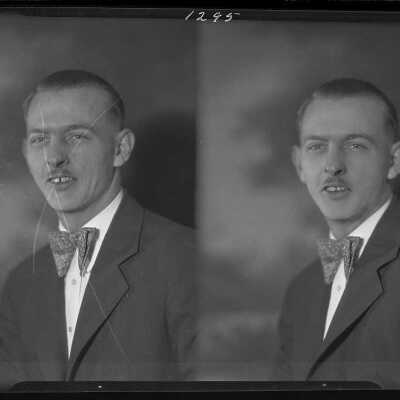 Photograph of a man for P. E. Carpenter - Negative - Dated December 1929