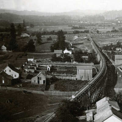 Oregon City 1874 - North End of Oregon City (Green Point)