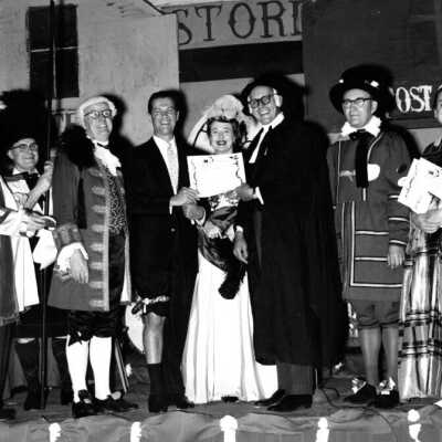 Robert Cummings and Wife at Territorial Days. (A): Copyright: None; Origsize: 8" x 10"; Origformat: Print-Photographic