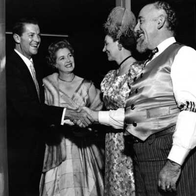 Robert Cummings and Wife at Territorial Days. (B): Copyright: None; Origsize: 8" x 10"; Origformat: Print-Photographic