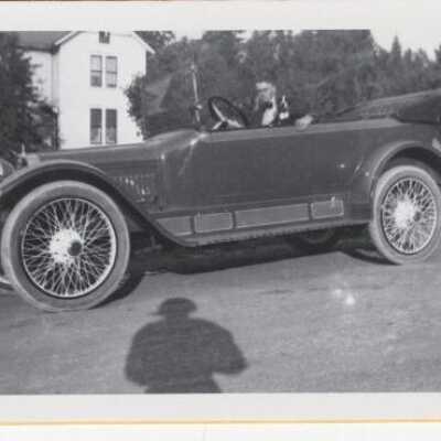 Nan Cochran's Nephew in a Car