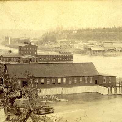 1890 Flood - Willamette Falls Locks and Mills After 1890 Flood