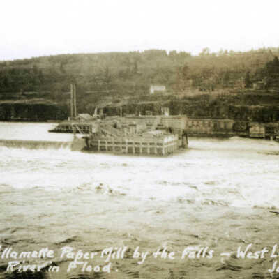 1922 Flood - Willamette Falls - Crown Zellerbach Mill