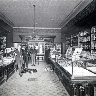E. G. Caufield Drug Store Interior 1887 - 719 Main Street, Oregon City