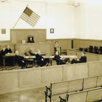 Oregon City 1936 - Clackamas County Court House - Circuit Court Room
