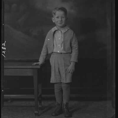 Photograph of a child for Henry Kruhl - Negative # 1282 - Dated December 1929