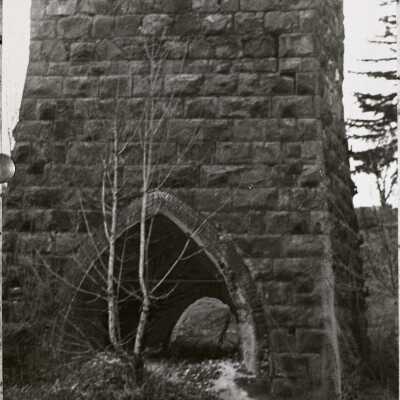 Lake Oswego 1957 - Stone Chimney of Oswego Iron Works