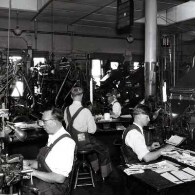 Newspaper Linotype: Copyright: None; Origsize: 8"x10"; Origformat: Print-Photographic