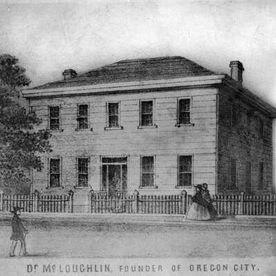Dr. John McLoughlin home etching.