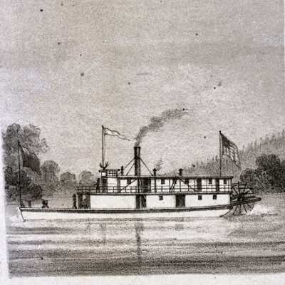 Oregon City 1858 - Steamboat "Elk"