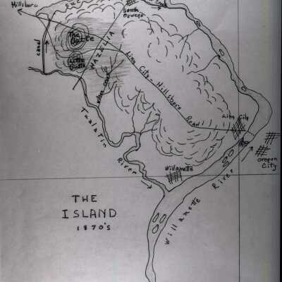 "The Island" 1870's - Bound by the Willamette, Tualatin Rivers and Sucker Lake