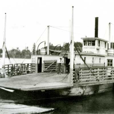 Sellwood Ferry - 1920 - "John F. Caples" - Macadam Side of Willamette River - Portland, Oregon
