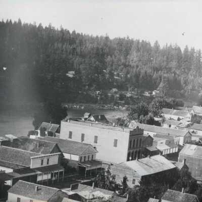 Oregon City 1874 - from the Bluff at 4th Street