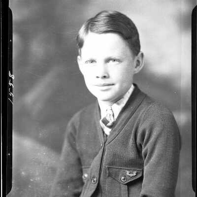 Photograph of a male child for O.J. Olsen - February 1930 - Negative