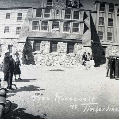 FDR at Dedication of Timberline Lodge on Mount Hood.