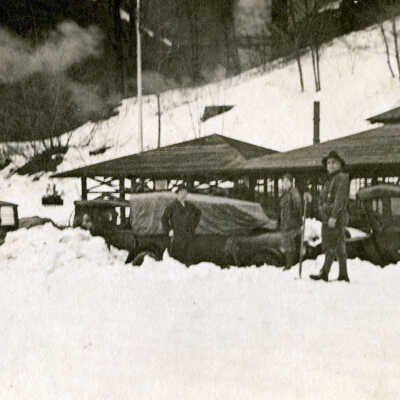 1921 Snowstorm - Columbia River Gorge - Multnomah Falls Union Pacific Ticket Office
