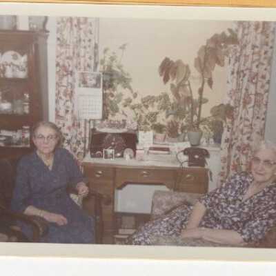 Mertie Stevens (left) and Unknown Friend - 1954