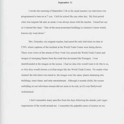 Essay: September 11