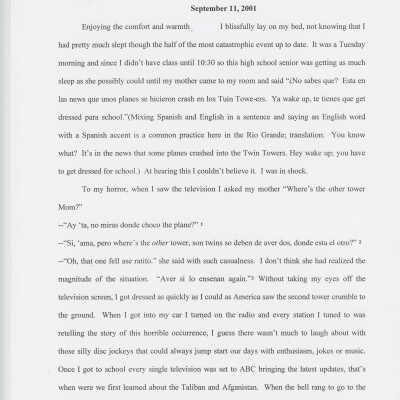 Essay: September 11, 2001