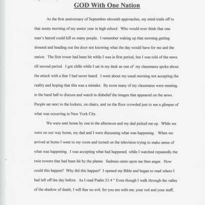Essay-GOD With One Nation
