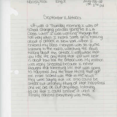 Essay-September 11 Attacks