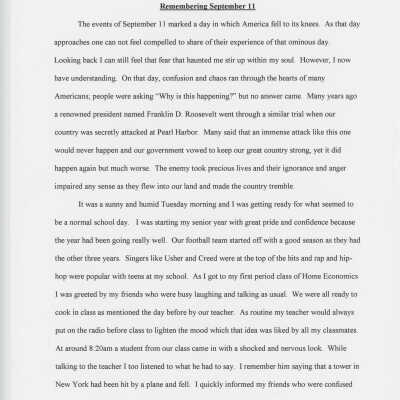 Essay: Remembering Sept. 11