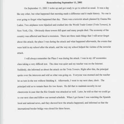 Essay: Remembering September 11, 2001