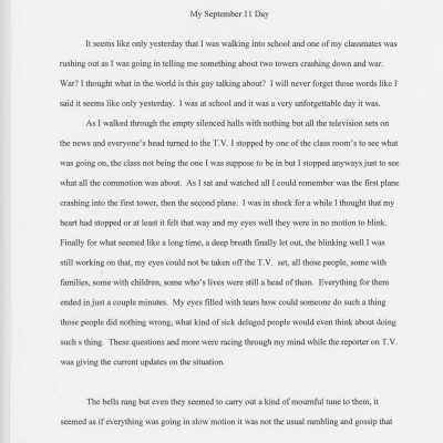 Essay: My September 11 Day