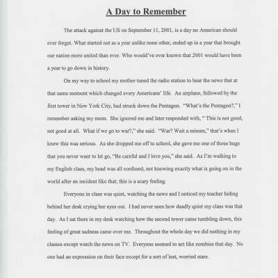 Essay: A Day to Remember
