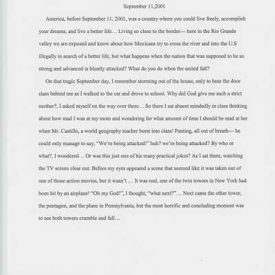 Essay: September 11, 2001