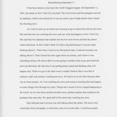 Essay: Remembering September 11