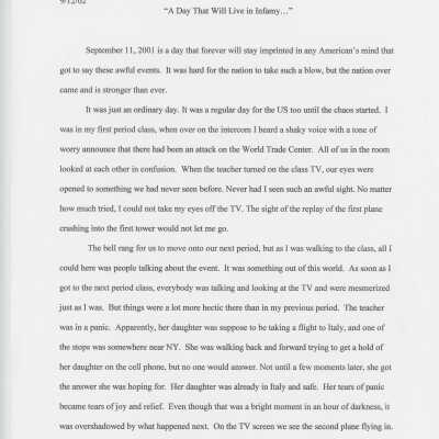 Essay: A Day That Will Live in Infamy...