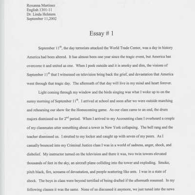 Essay: Essay #1