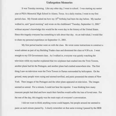 Essay: Unforgotten Memories