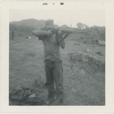 Soldier with gun