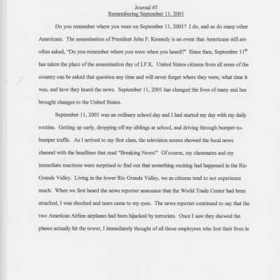 Essay: Remembering Sept. 11, 2001