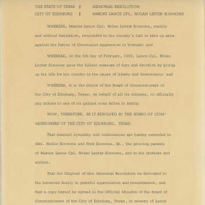 Memorial resolution