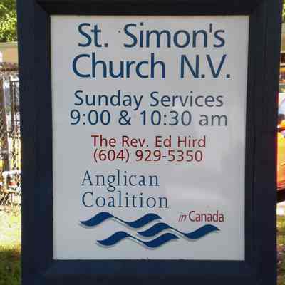 Lions Gate Christian Academy, sign for St Simon's Church N.V. - 1