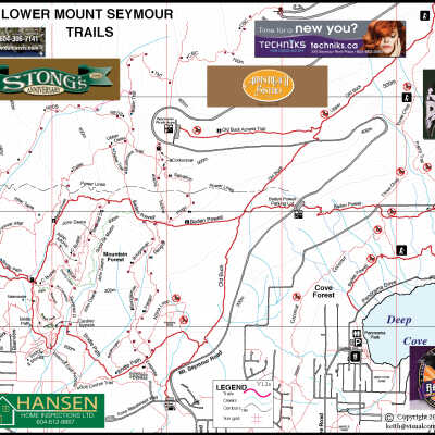 Commercial map of Lower Seymour Trails