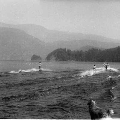 Water skiing in the Cove