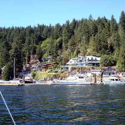 Deep Cove marina, homes - view from water - 1