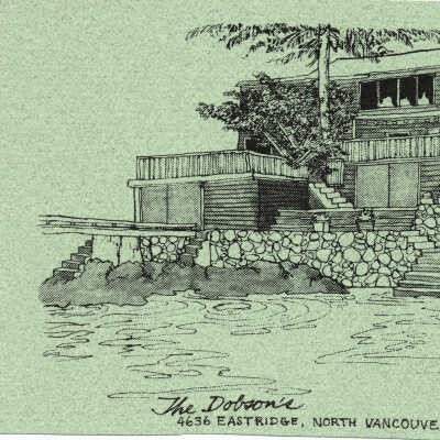 Cedar Lodge, pen sketch