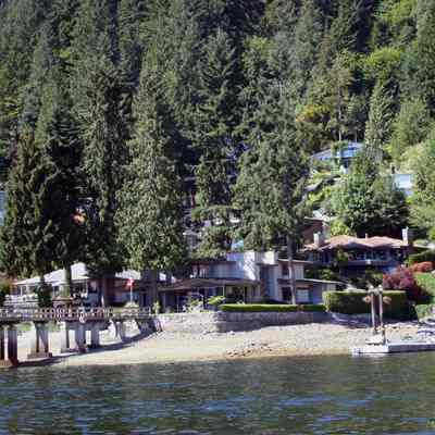 Deep Cove Panorama Drive home - view from water