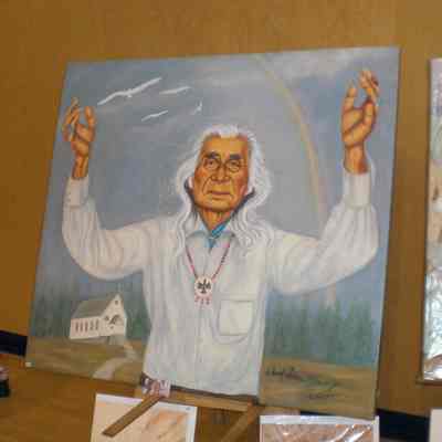 3399 - Paintings by Carol Lord of Dan George CIMG0132.JPG
