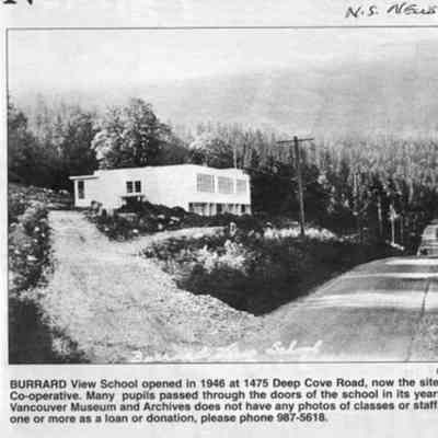 Burrard View School- NVan Museum & Archives pic- opened 1946