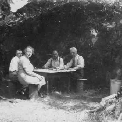 4842 - Four sitting at a table 1946.tif