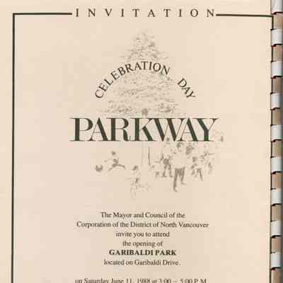 3109 - 01 - Parkway Celebration Day invitation 1988 - side A&B.tif