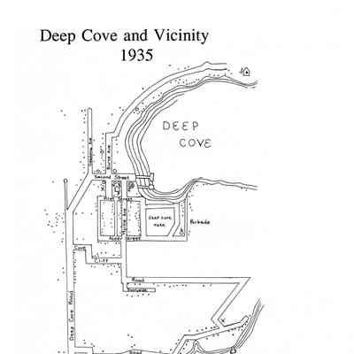 Deep Cove and Vicinity line map, 1935