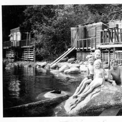 3710 - Kids on rock, summer 1947-52.tif